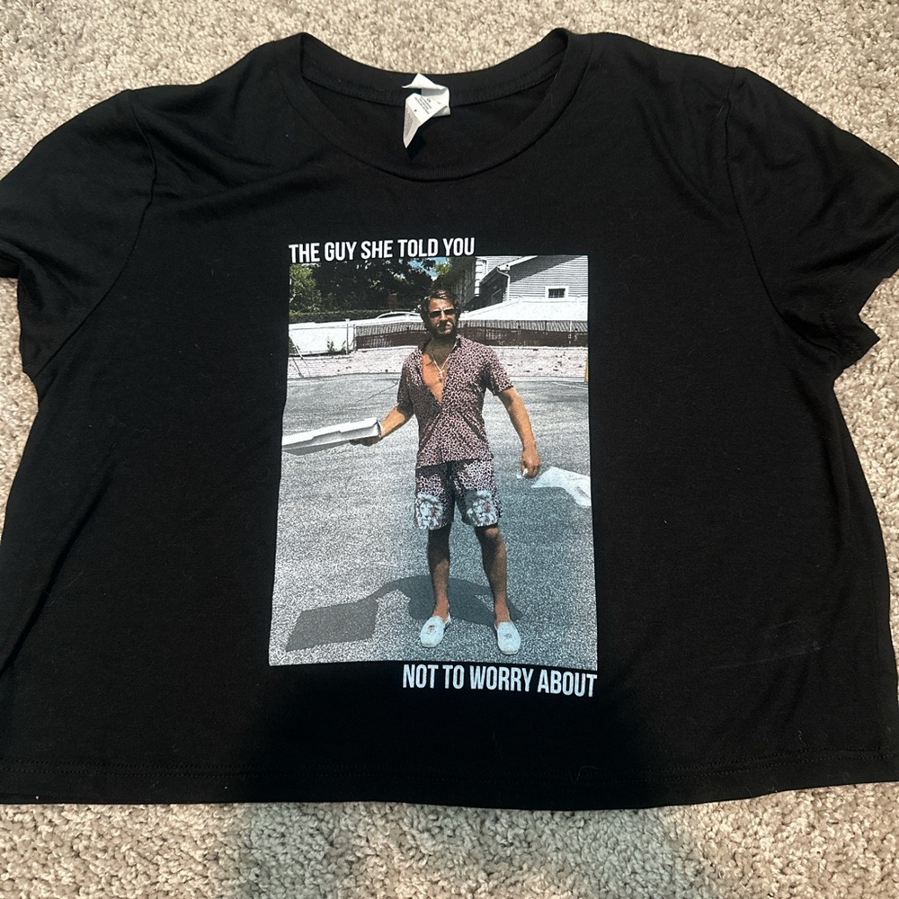 Black Graphic T-Shirt with Humorous Print